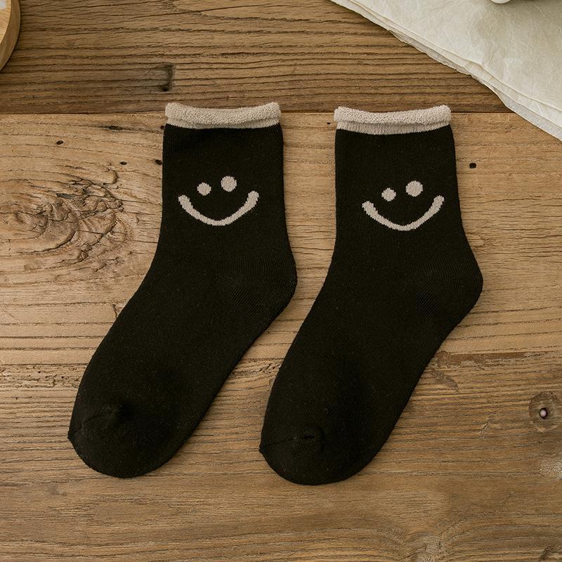 reizendes Lächelngesicht Baumwollsocken (3 Paar)