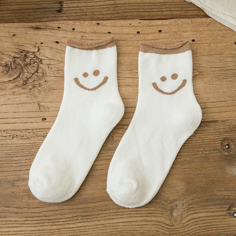 reizendes Lächelngesicht Baumwollsocken (3 Paar)