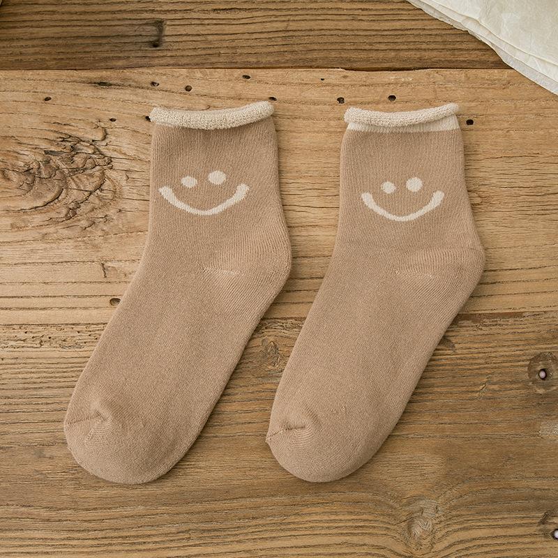 reizendes Lächelngesicht Baumwollsocken (3 Paar)