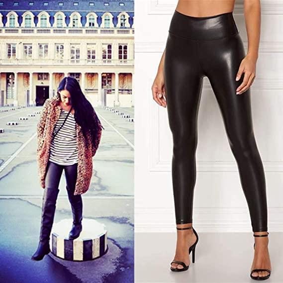 Elastische Kunstfell-Leggings