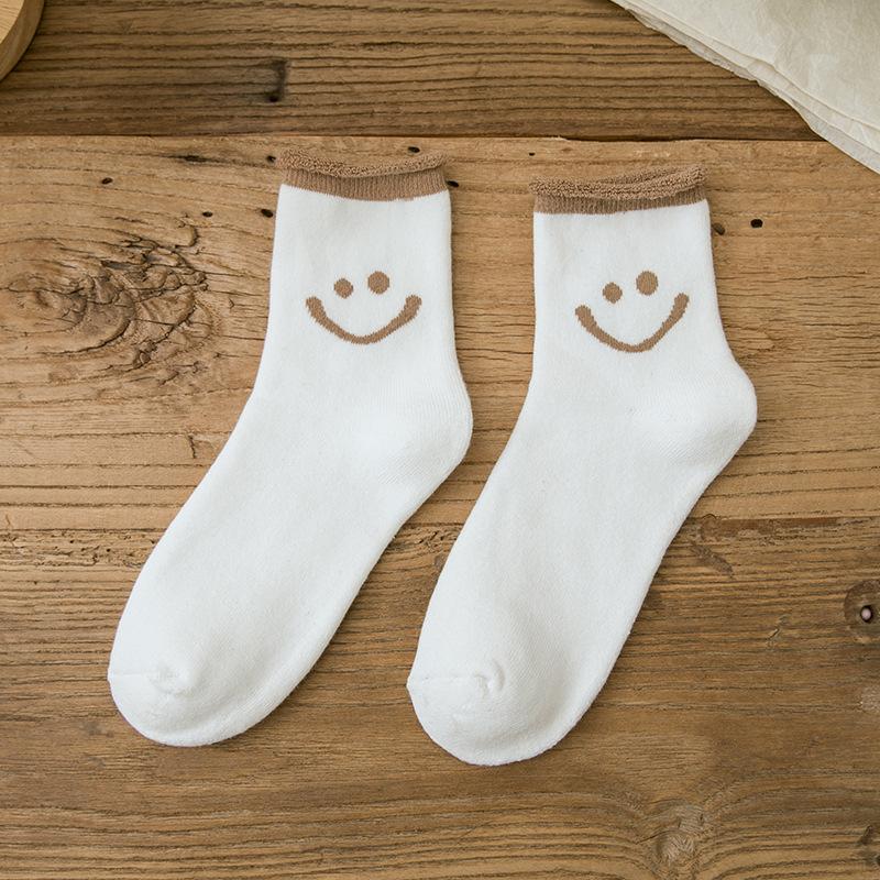 reizendes Lächelngesicht Baumwollsocken (3 Paar)