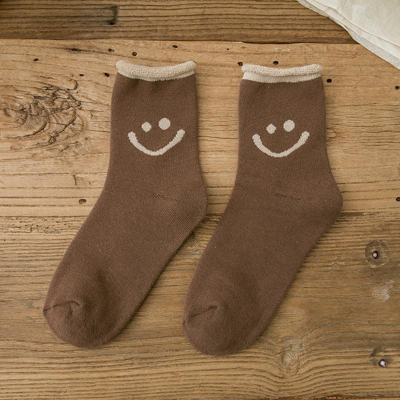 reizendes Lächelngesicht Baumwollsocken (3 Paar)