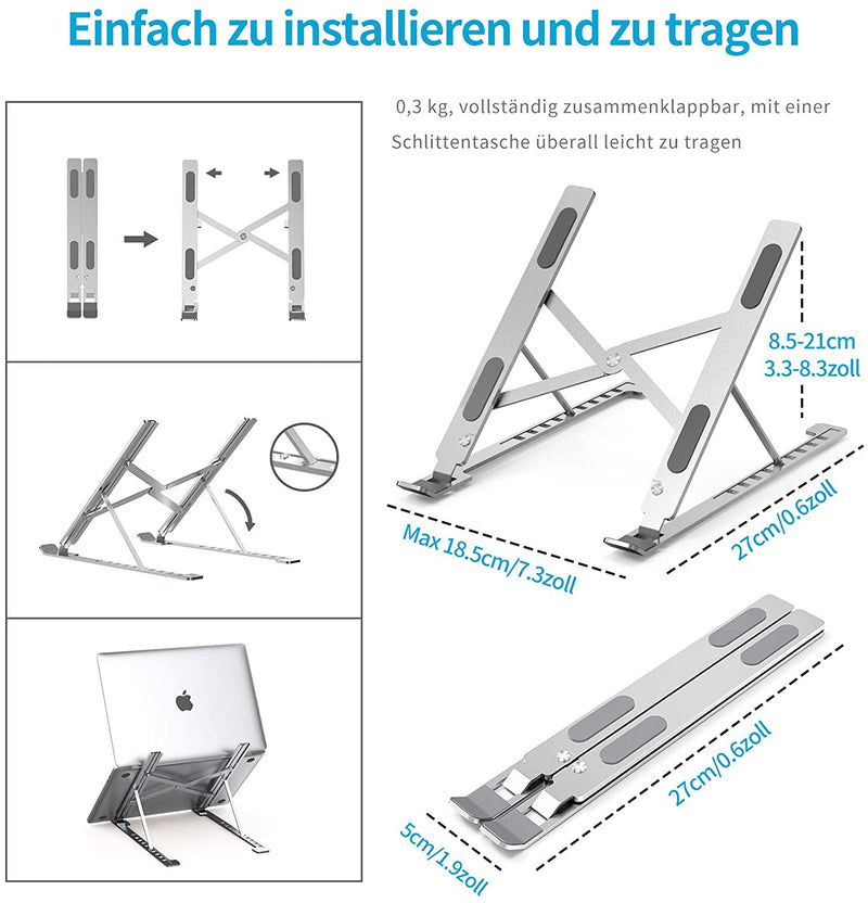 Höhenverstellbarer Laptopständer aus Aluminiumlegierung