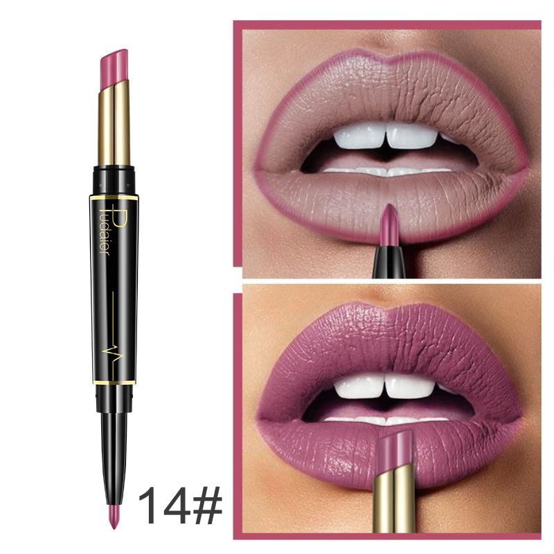 16 Farben langanhaltender Lippenstift + Lipliner Combo