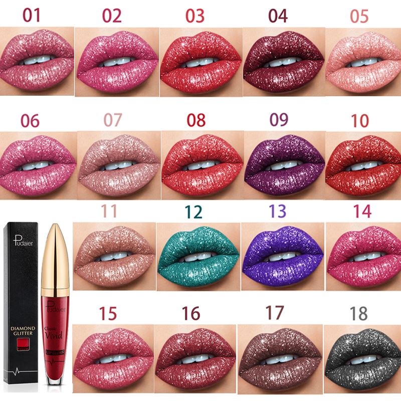 Langanhaltender glänzender Diamant Lippenstift