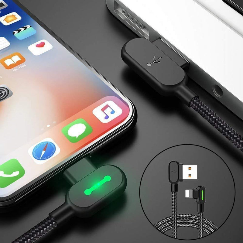 Bequee Lightning-USB Aufladung Kabel mit 90-Grad-Design für iOS und Android - hallohaus