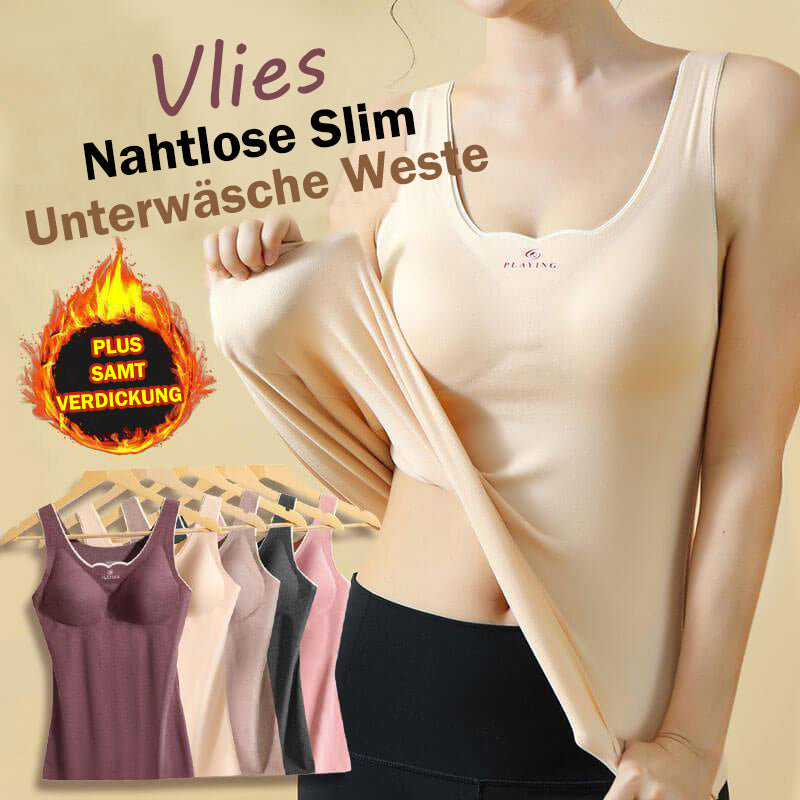 Nahtlose Slim Unterwäsche Weste aus Fleece