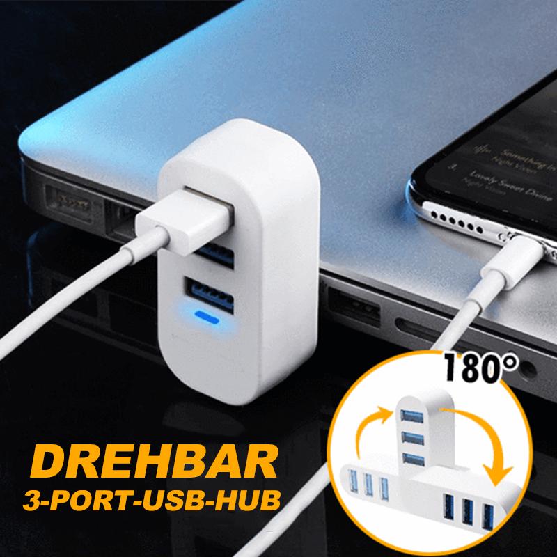 Drehbarer Mini-USB-Hub mit 3 Ports