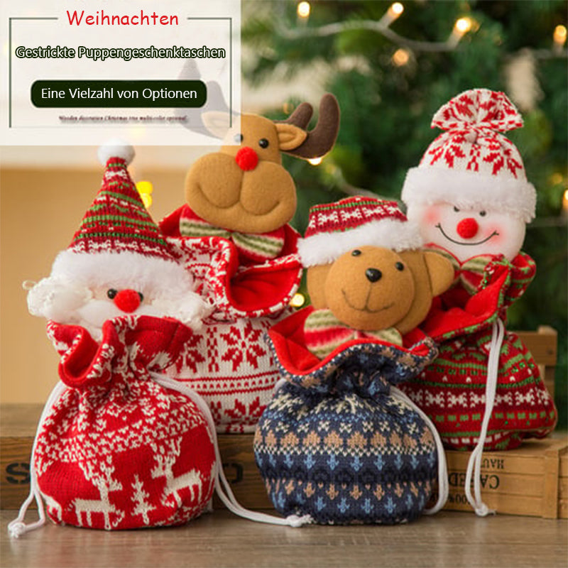 Weihnachten Puppe gestrickt Geschenk Taschen