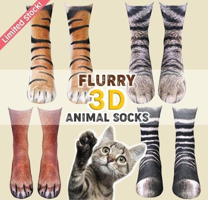 Flurry 3D Tierpfote Socken