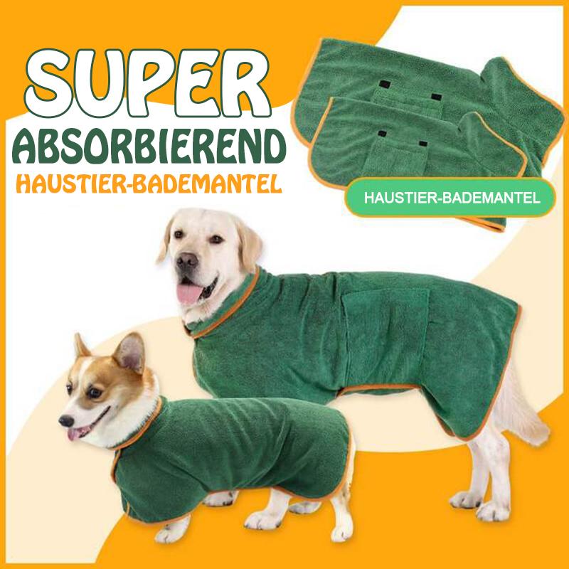 Super saugfähiger Bademantel für Haustiere