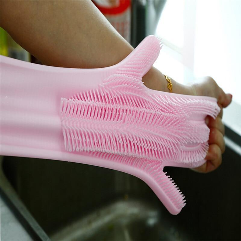 SILICONE DISH WASHING GLOVES