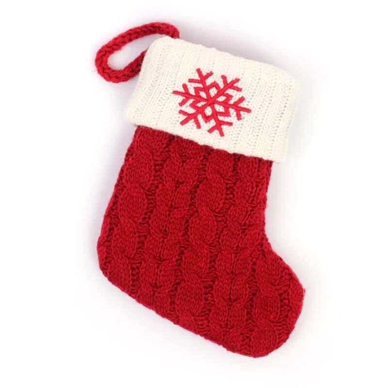 Strickstrumpf mit Weihnachtsbrief