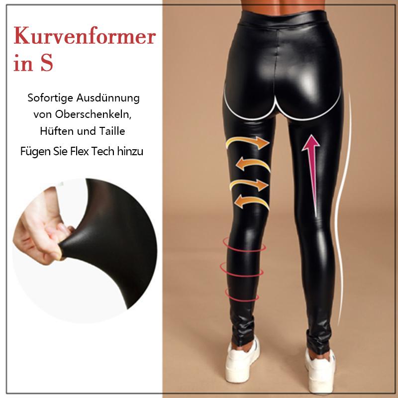 Elastische Kunstfell-Leggings