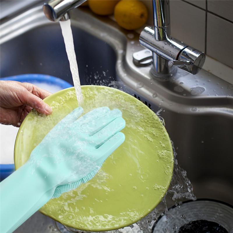 SILICONE DISH WASHING GLOVES