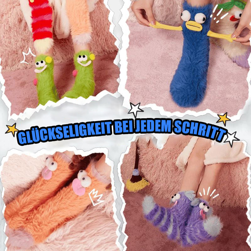 Koralle Samt 3D Socken