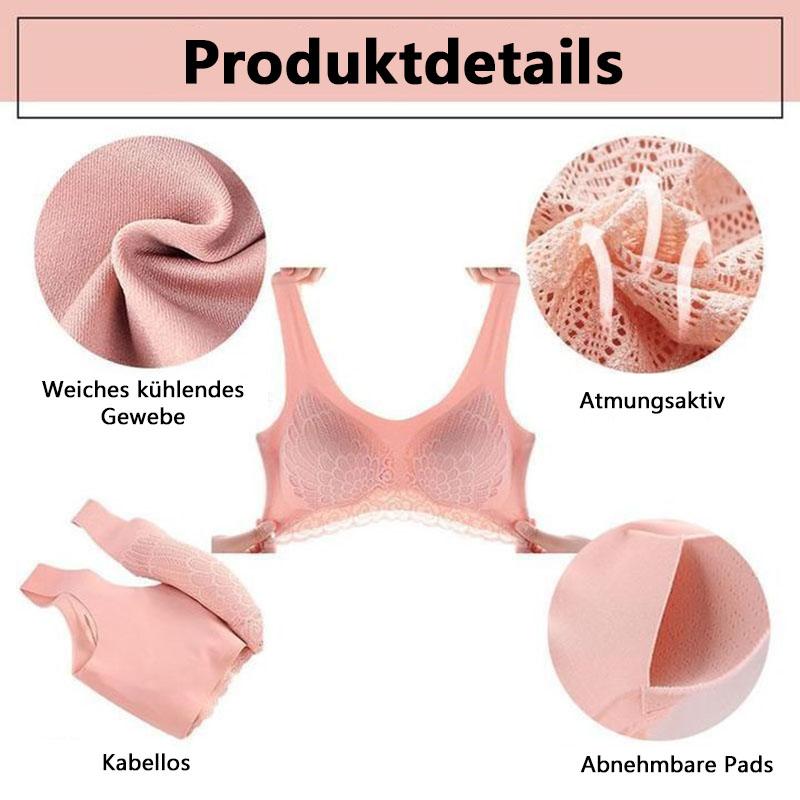 Komfortabler stoßfester Spitzen-BH mit kabellosem Schub