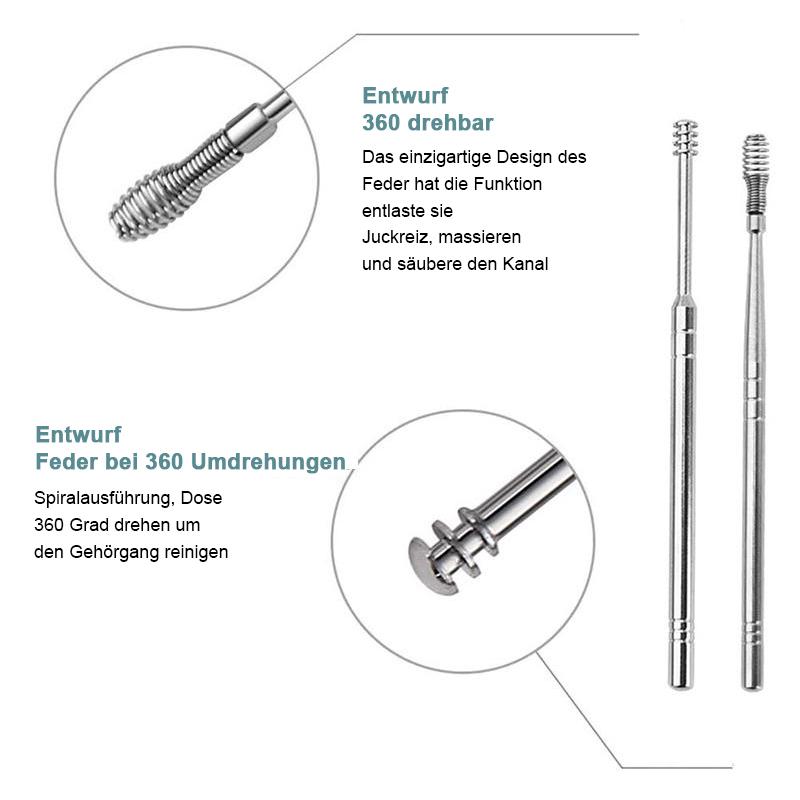 Innovatives federbelastetes Ohrenschmalz-Reinigungswerkzeug-Set