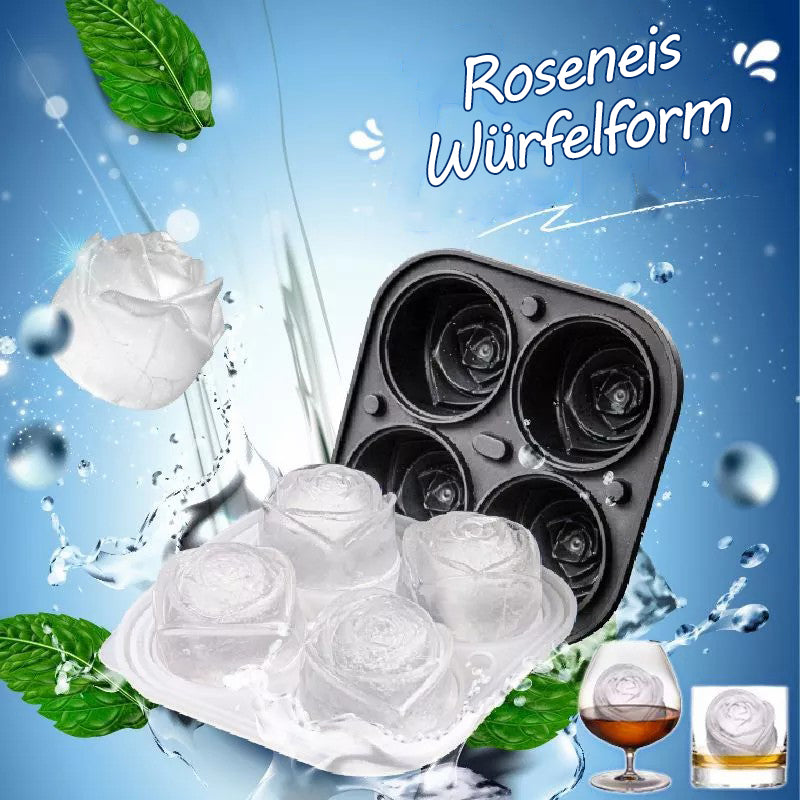 Große Rosen-Eiswürfelform