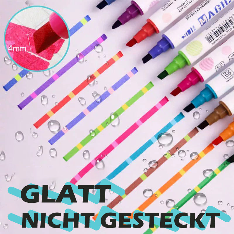 Magic Doppelkopf verfärbter fluoreszierender Stift (10 Farben)