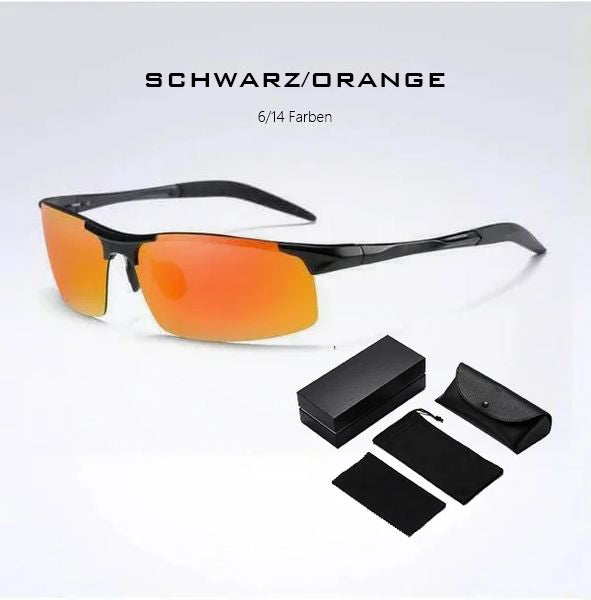 Sonnenbrille mit blendfreien, polarisierten Gläsern