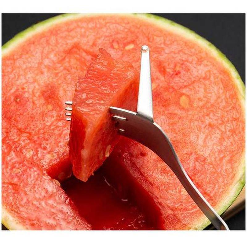 2021 Küchenhelfer Bestseller 2-in-1 Wassermelonen-Gabelschneider