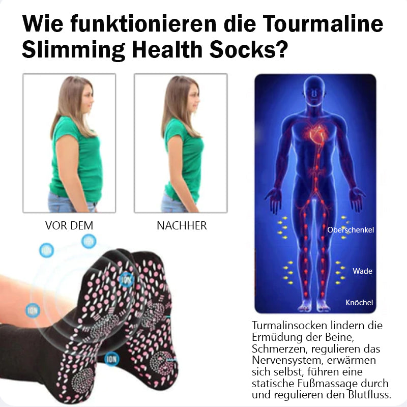 Selbstwärmende Fitness-Socken mit Turmalin-Akupressur