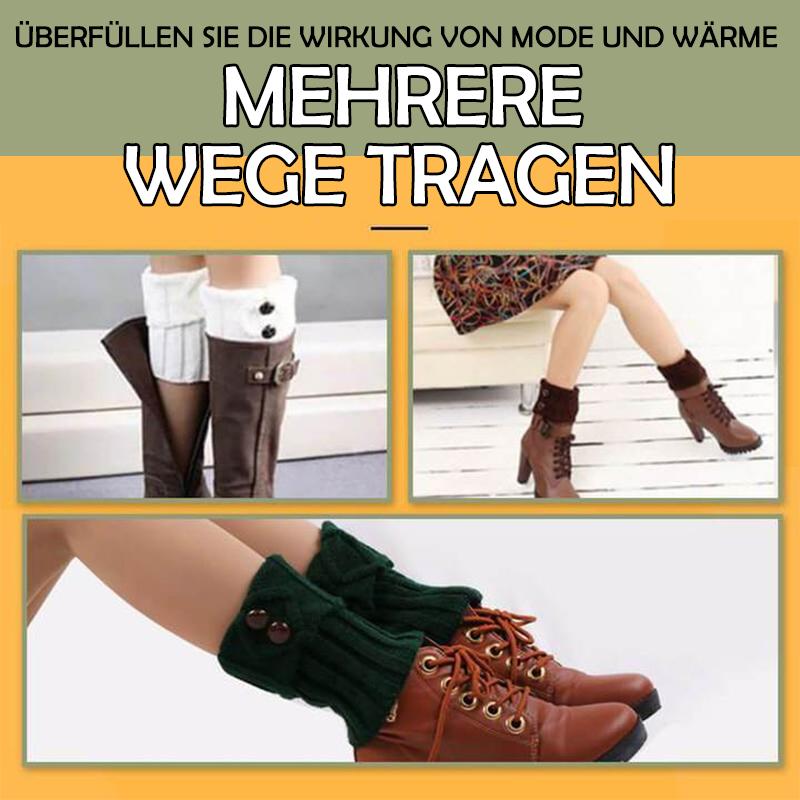 Damen Kurzstiefel Stricken Stulpen