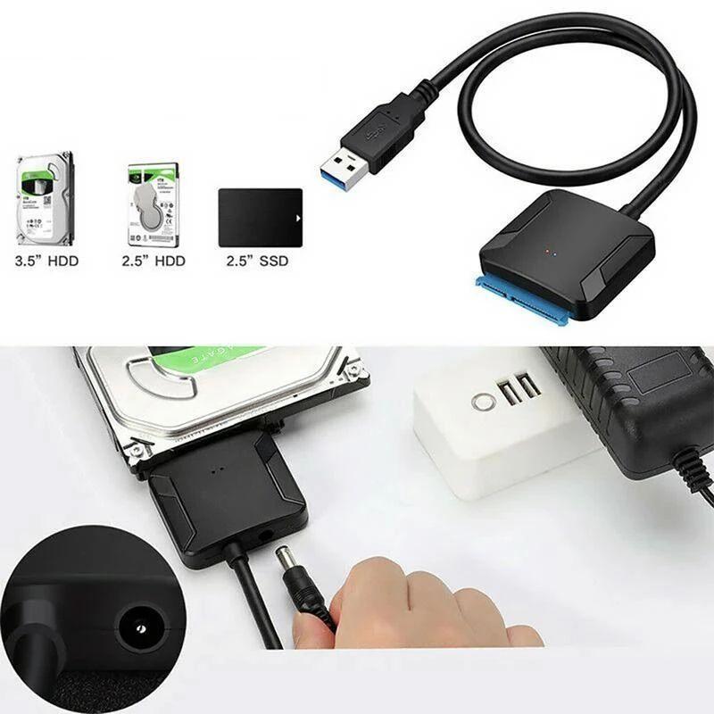 USB 3.0 zu SATA Adapter Kabel für 2.5"/3.5" HDD/SSD Laufwerke