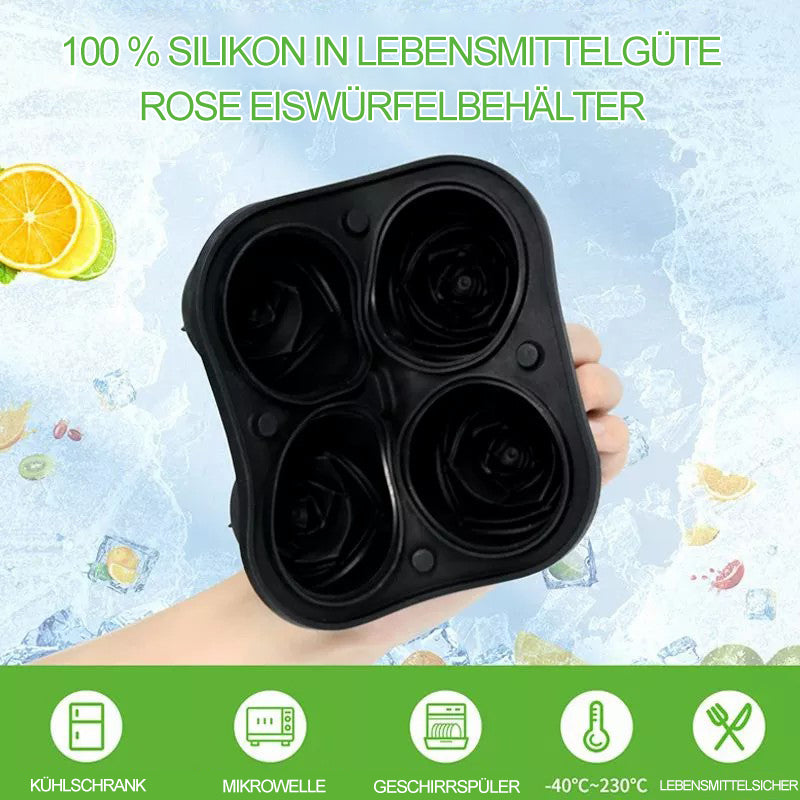 Große Rosen-Eiswürfelform