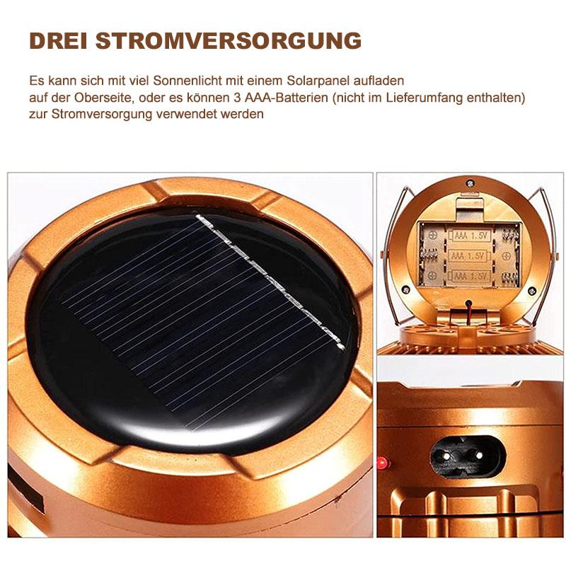 6 in 1 tragbare Outdoor-LED-Camping-Laterne mit Ventilator