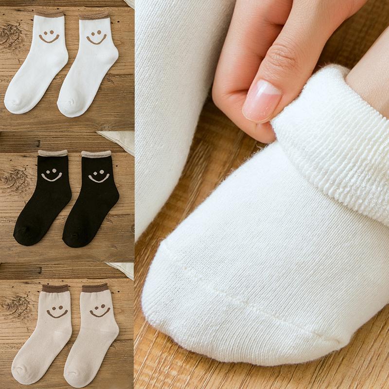 reizendes Lächelngesicht Baumwollsocken (3 Paar)