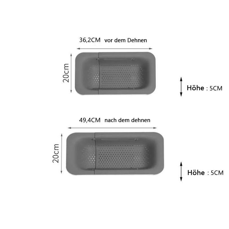 Verstellbares Siebbecken für die Küche