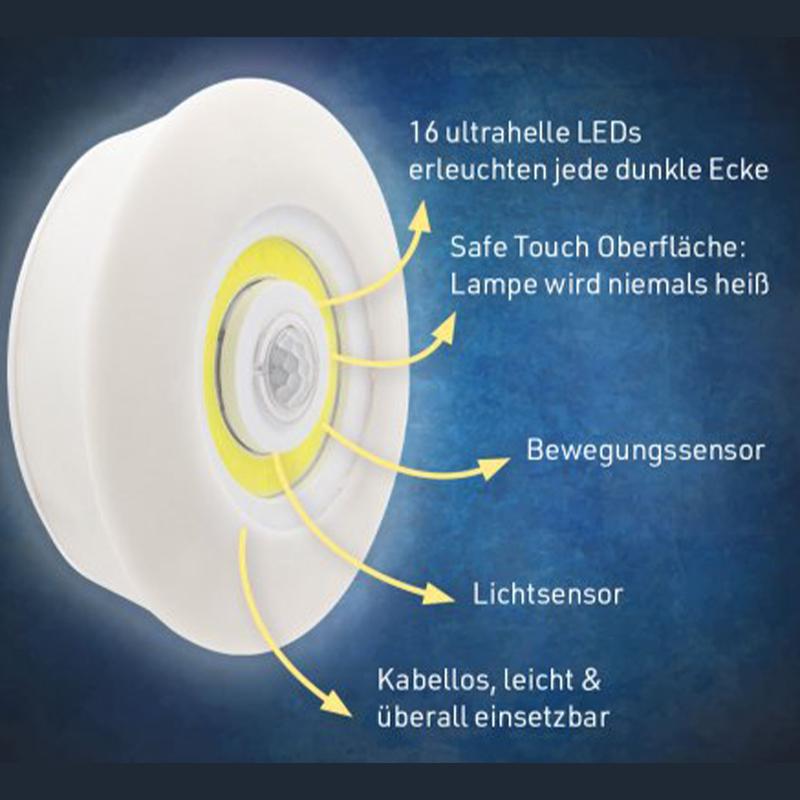 LED-Decken- und Wandleuchte mit Bewegungs- & Lichtsensor