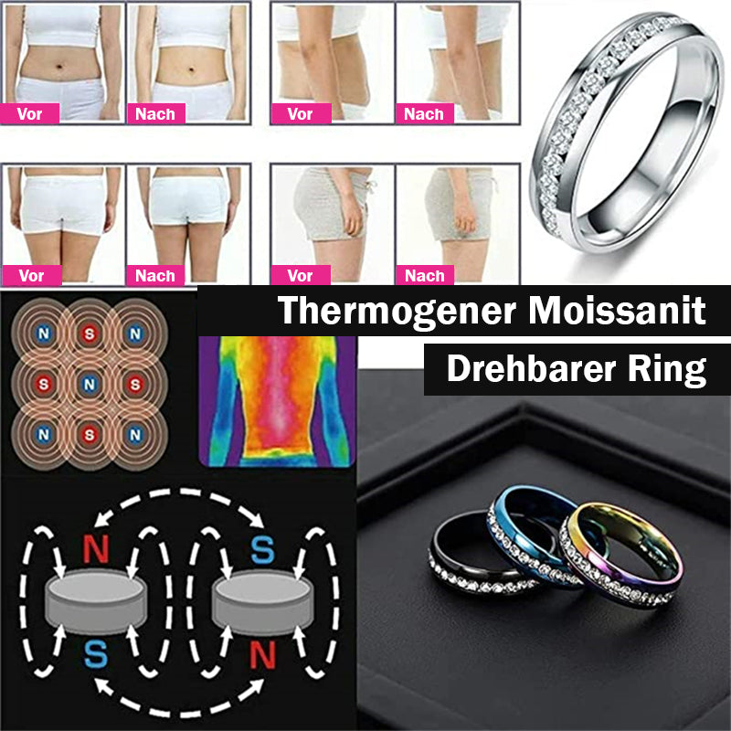 Drehring aus thermogenem Moissanit