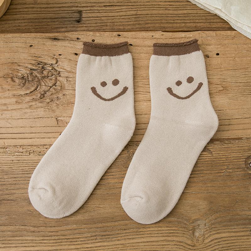 reizendes Lächelngesicht Baumwollsocken (3 Paar)