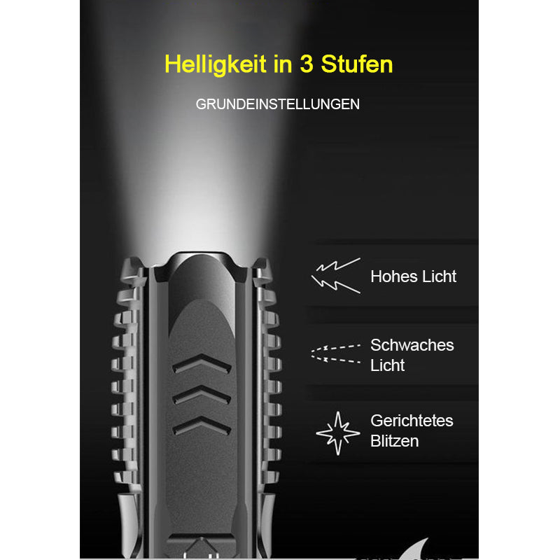 Wiederaufladbare multifunktionale Taschenlampe